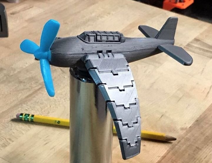  3D printed and animated flappy wing aircraft model [Source: Prusa Printers] 