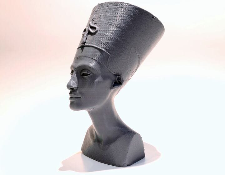  My 3D print of the unofficial Nefertiti 3D scan [Source: Fabbaloo] 