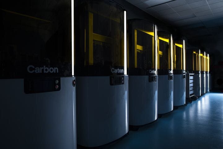  A row of Carbon L1 production 3D printers [Source: Carbon] 
