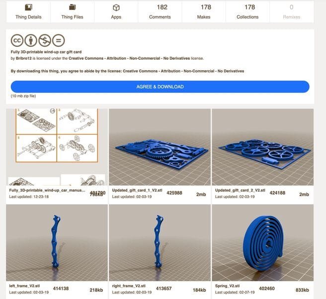  Chrome extension Thingiverse++ file download screen [Source: Fabbaloo] 