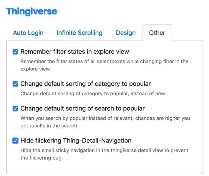  Chrome extension Thingiverse++ other options [Source: Fabbaloo] 
