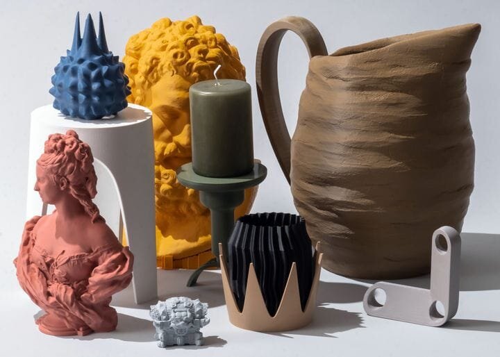  3D printed artistic pieces [Source: Graft Milk] 
