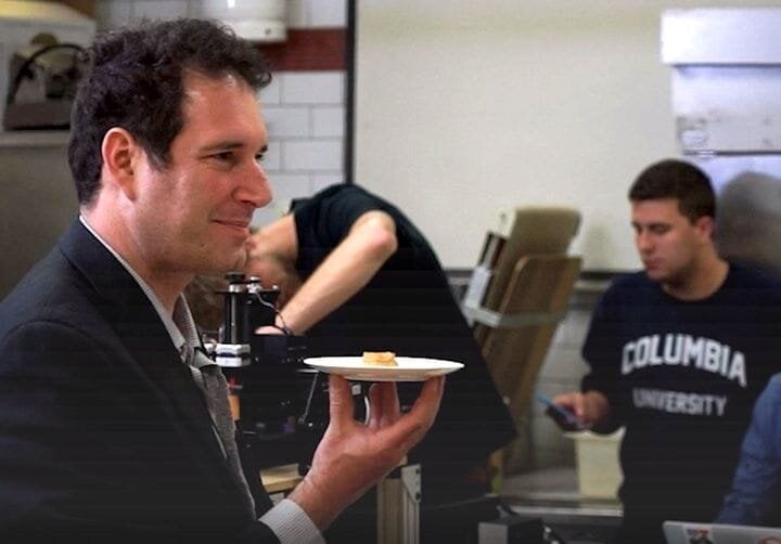  Researcher Hod Lipson with 3D printed food [Source: Mashable] 
