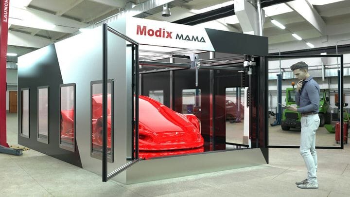  Concept for the upcoming Modix MAMA car-sized industrial 3D printer [Source: Modix] 