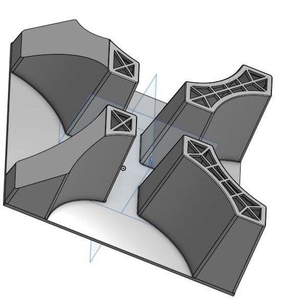  3D design for a concrete casting mold [Source: Fast Radius] 