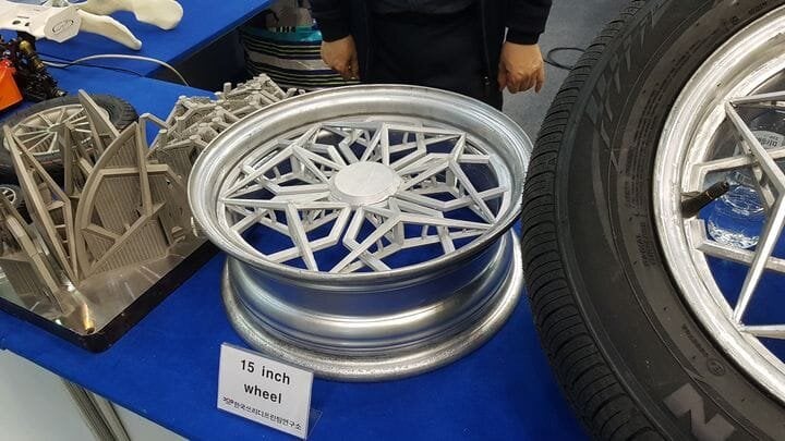  3D printed metal wheel at TCT Korea 2019 [Source: Mark Lee] 
