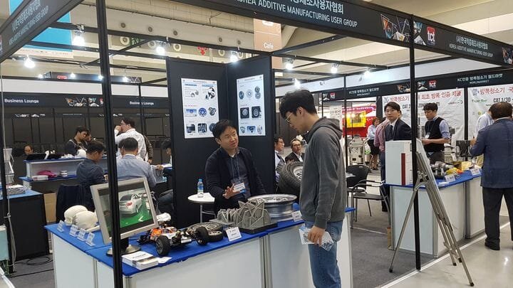  The Korean Additive Manufacturing User Group booth at TCT Korea 2019 [Source: Mark Lee] 