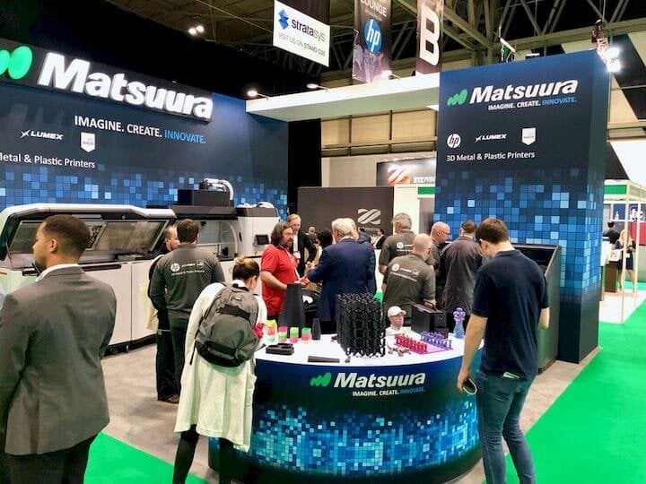  The Matsuura stand at TCT Show 2019 curiously has no metal 3D printers present [Source: Fabbaloo] 