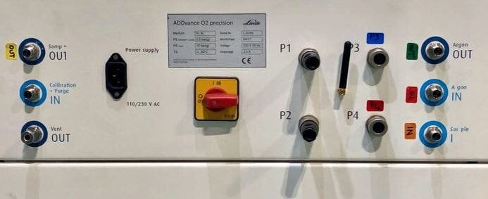  Input / output ports on the BOC ADDvance O2 system [Source: Fabbaloo] 