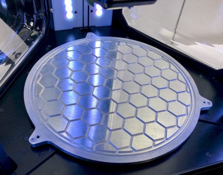  The print plate on Innovatica 3D printers, which use a vacuum system [Source: Fabbaloo] 