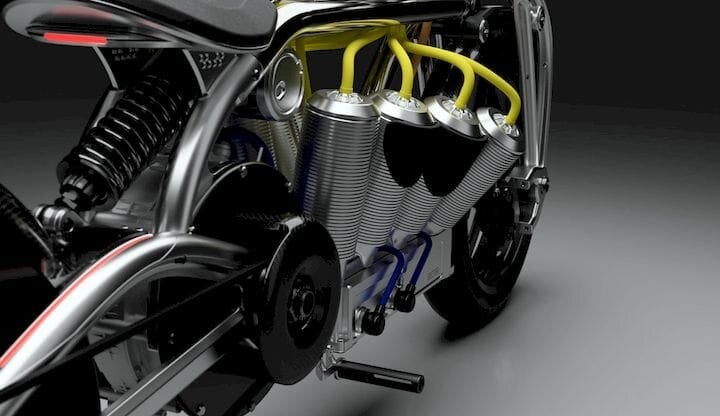  Detail of the Zeus V8 electric motorcycle [Source: Curtiss Motorcycles] 