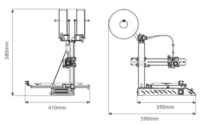  Diagram of the low-cost Axis 3D Printer [Source: Makertech 3D] 