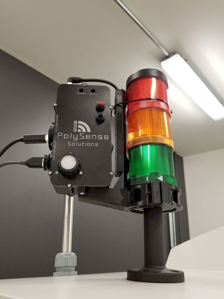  Real time activity sensor installed on a metal 3D printer [Source: Polysense Solutions] 