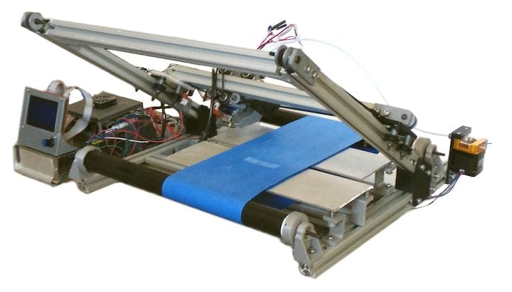  The PowerBelt3D Zero belt-driven 3D printer [Source: PowerBelt3D] 