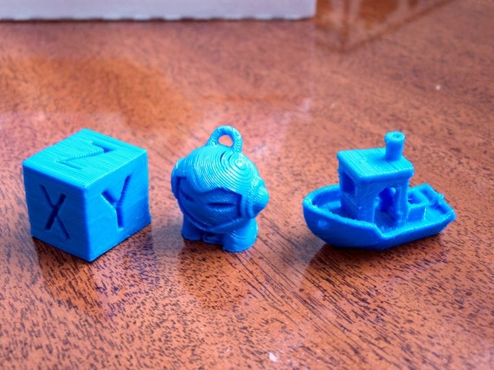  Sample 3D prints produced on the PowerBelt3D Zero belt-driven 3D printer [Source: PowerBelt3D] 