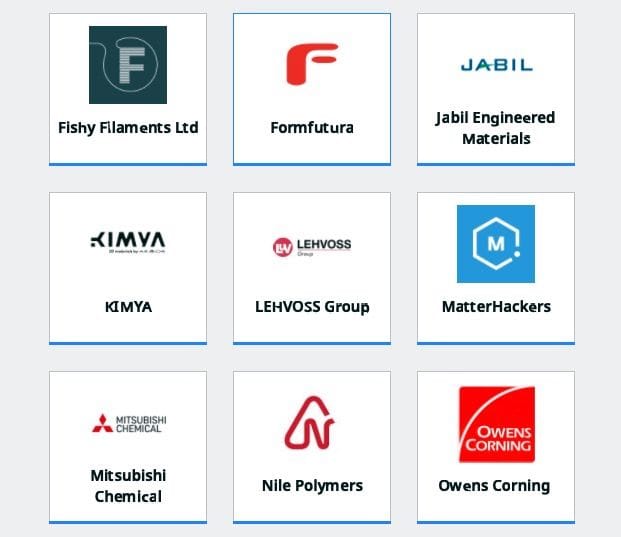  Some of the participating 3D printer materials vendors on Ultimaker Cura Marketplace [Source: Fabbaloo] 