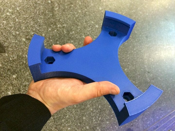  The mirror holder, one of the larger 3D printed parts in TelescopePrime [Source: Telescope Prime] 