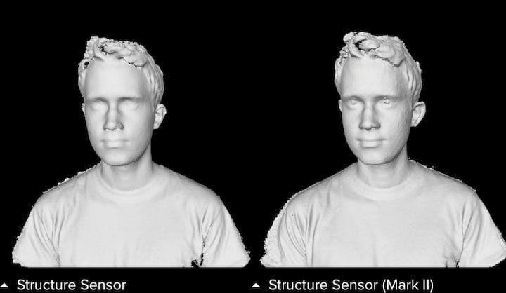  Comparing the original and new Structure Sensor (Mark II) [Source: Occipital] 