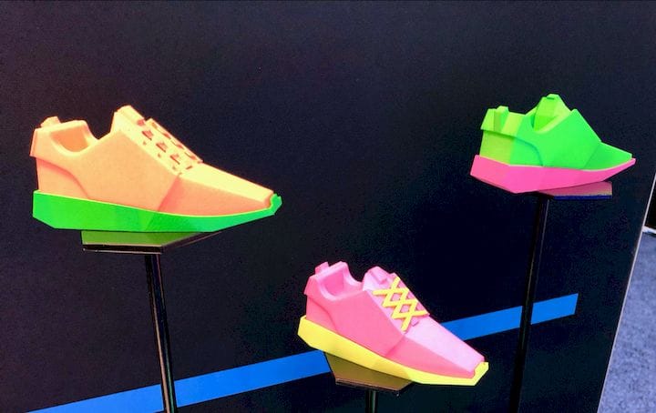  A set of brilliantly colored neon 3D prints by DyeMansion [Source: Fabbaloo] 