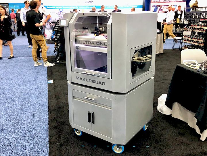  The MakerGear Ultra One 3D Printer often requires a customized stand [Source: Fabbaloo] 