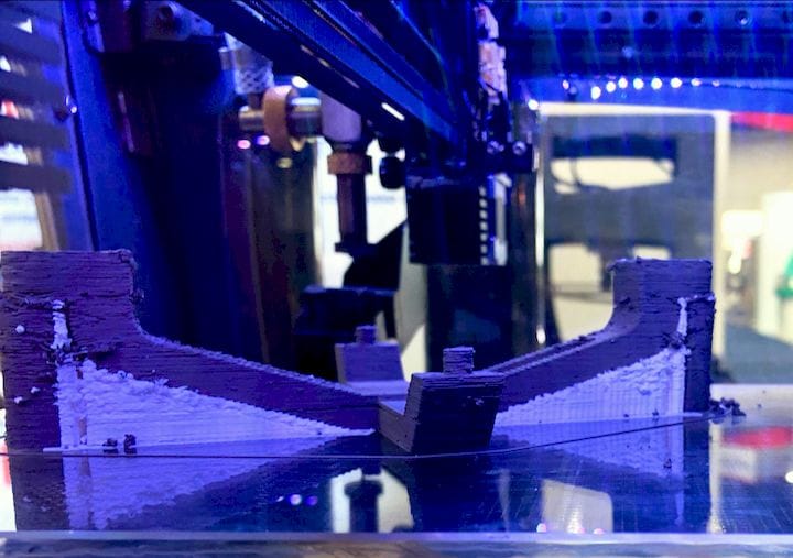  Inside the build chamber of the Rapidia metal 3D printer [Source: Fabbaloo] 