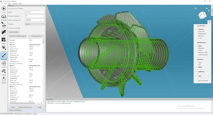  Artec Studio 14 identifies curves in 3D scanned geometry [Source: Artec 3D] 