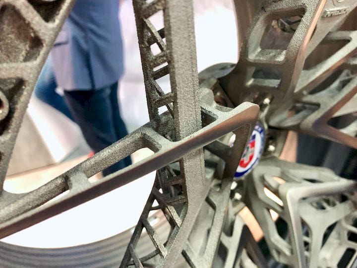  The titanium 3D printed HRE3D+ wheel [Source: Fabbaloo] 