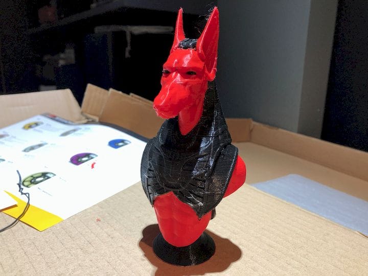  3D printed Anubis [Source: Fabbaloo] 