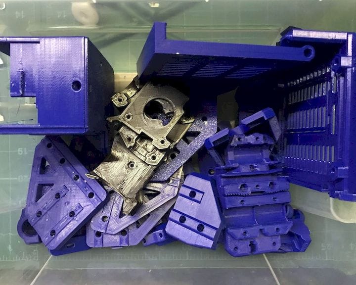  Parts required to be 3D printed to build the clone Prusa [Source: Eric Au] 