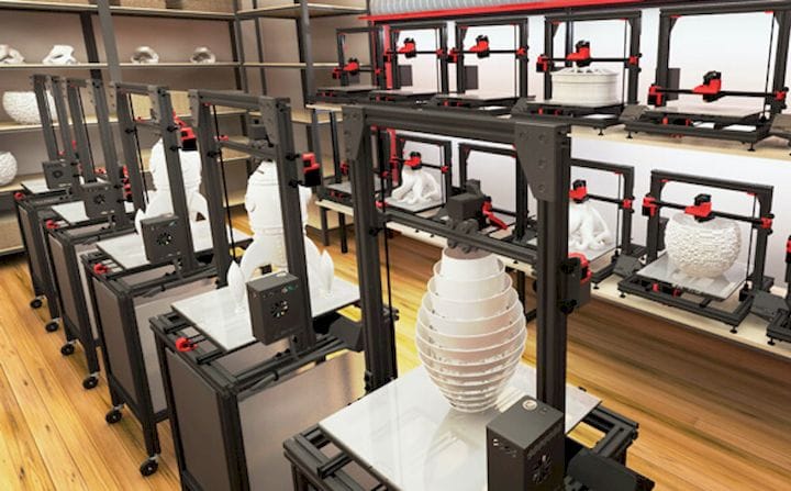  A 3D printer farm at AstroPrint [Source: AstroPrint] 
