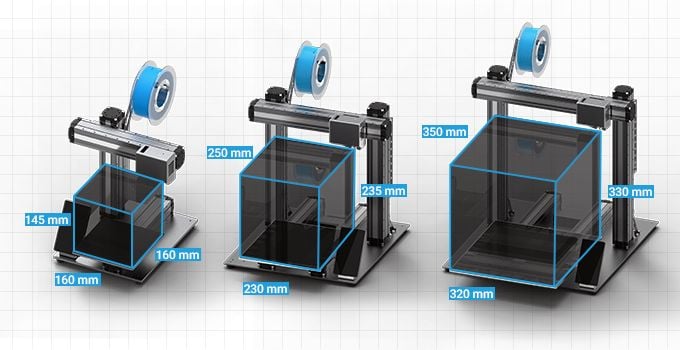  The Snapmaker 2.0 multitool 3D printer comes in three models [Source: Kickstarter] 