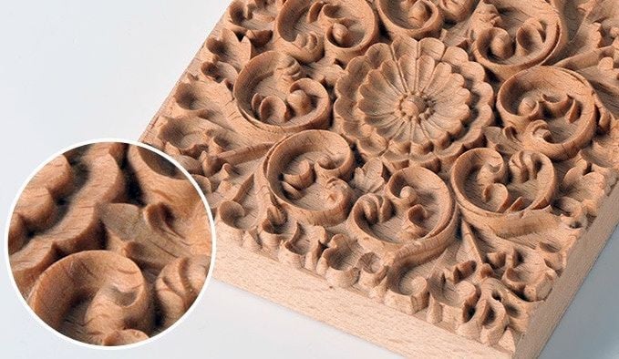  Sample CNC carving from the Snapmaker 2.0 multitool 3D printer [Source: Kickstarter] 