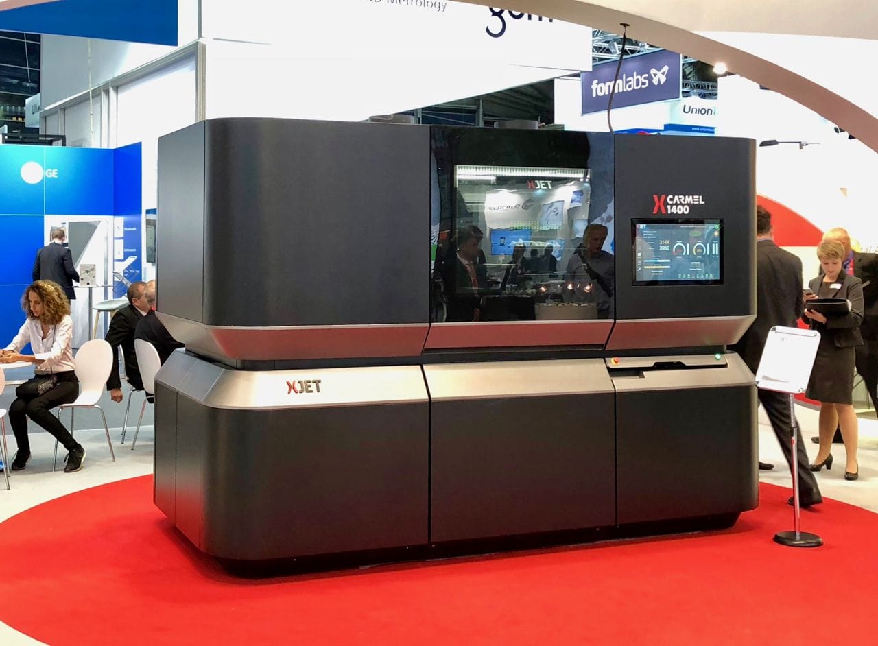  The XJET Carmel 1400 at a recent 3D printing trade show [Source: Fabbaloo] 