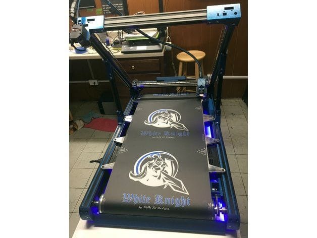  The White Knight belt 3D Printer [Source: Thingiverse] 