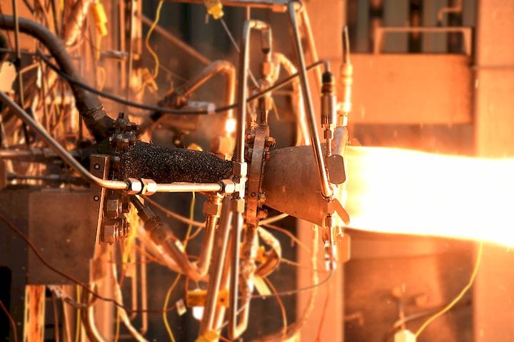  Testing a 3D printed rocket thruster with composite overwrap [Source: NASA] 