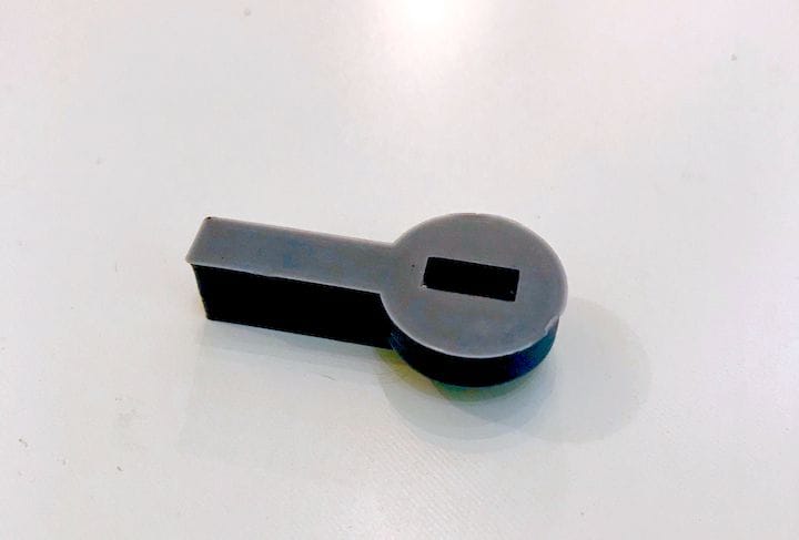  Early and overly simple 3D printed metal part made on a prototype CLF system [Source: Fabbaloo] 