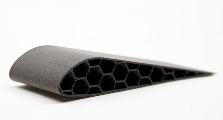  Image of a part 3D printed in a new foaming material [Source: colorFabb] 