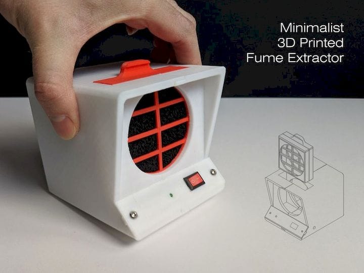  A 3D printed fume extractor [Source: Instructables] 