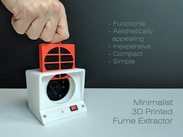 The filter cartridge approach used on a 3D printed fume extractor [Source: Instructables] 