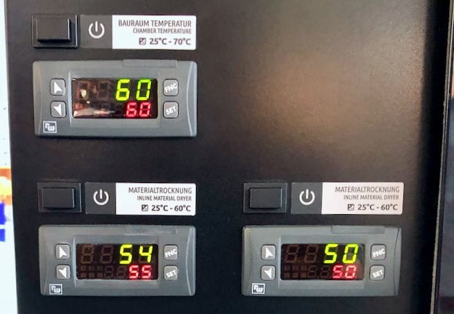  All operational temperatures are carefully monitored on the Xioneer Industrial 3D printer [Source: Fabbaloo] 