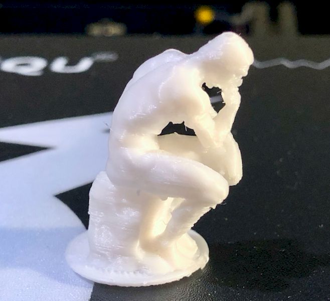  Good quality 3D print from the MyMiniFactory app — note, this is a very small print [Source: Fabbaloo] 