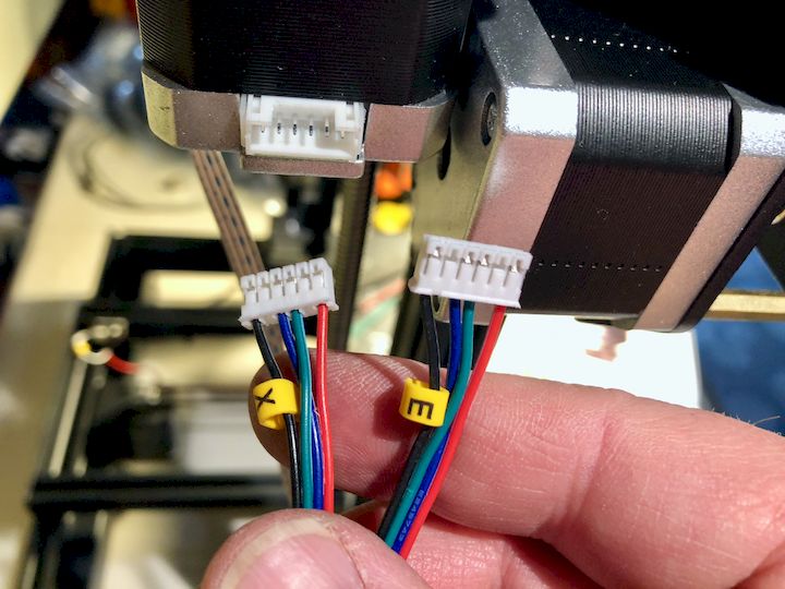  Determining where to plug in the cabling on the BIQU Thunder desktop 3D printer [Source: Fabbaloo] 
