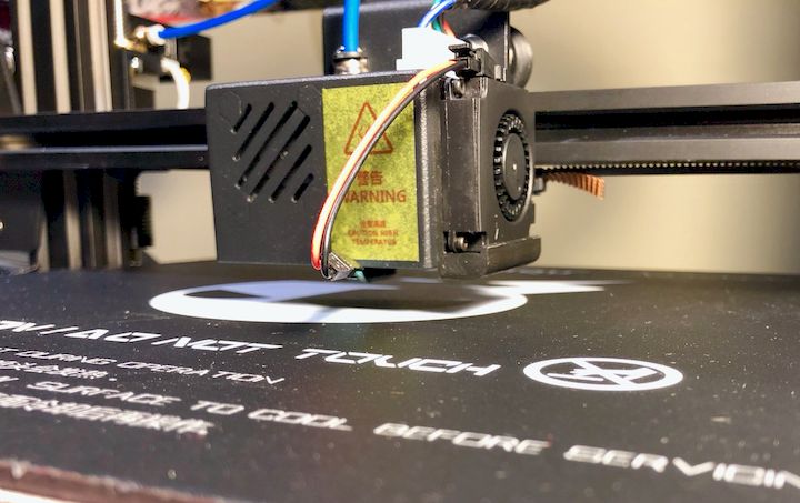  Auto-leveling on the BIQU Thunder desktop 3D printer requires a small attachment [Source: Fabbaloo] 
