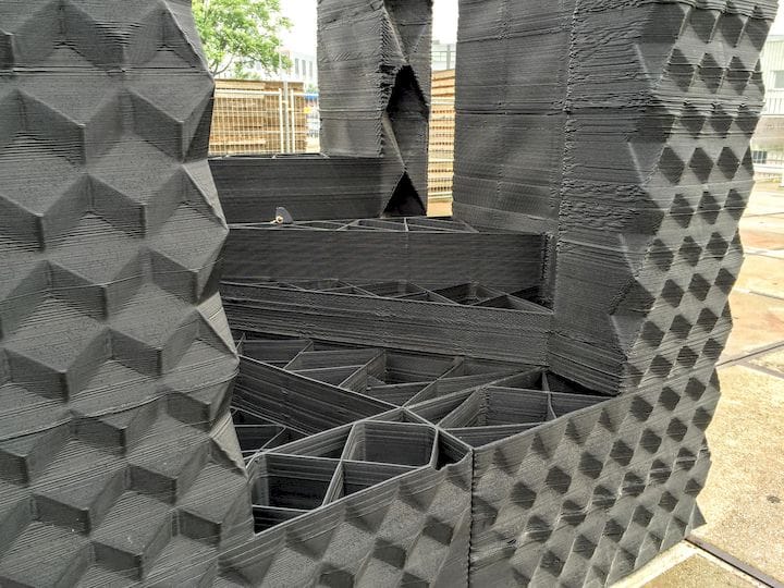  A 3D printed construction experiment in Amsterdam [Source: Fabbaloo] 