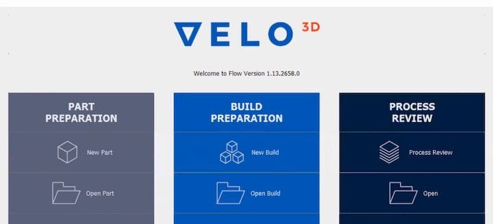  Velo3D’s new Flow 3D print management software [Source: Velo3D] 