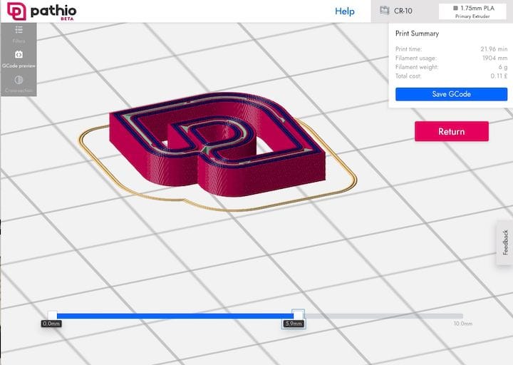  Using Pathio, a 3D print slicer [Source: Fabbaloo] 
