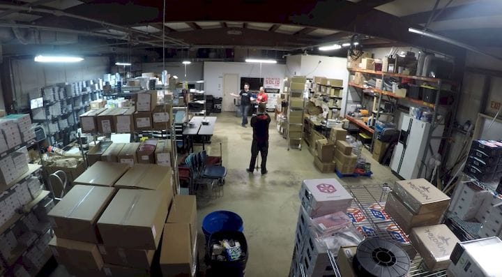  Joel Telling inside Printed Solid’s warehouse [Source: 3DPN] 
