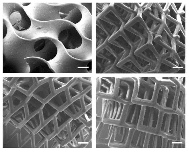  Microscopic 3D printed piezoelectric structures [Source: Nature] 
