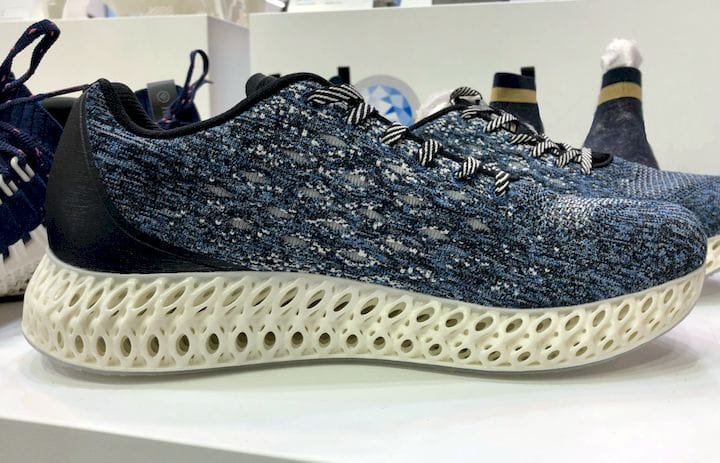  A shoe incorporating a 3D printed lattice-style midsole [Source: Fabbaloo] 