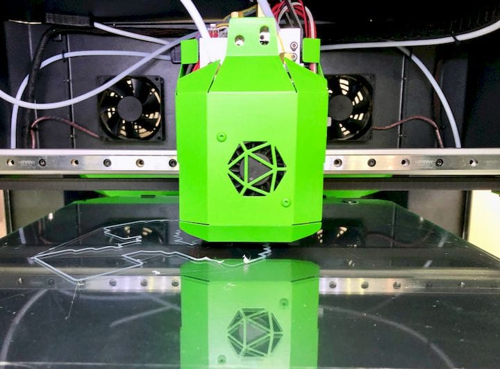  The UniHot extruder on the Hercules Strong 3D printer [Source: Fabbaloo] 